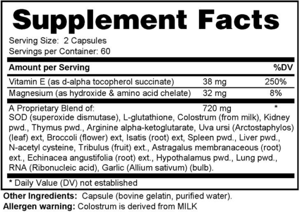 Immun ReGen Supplement Facts